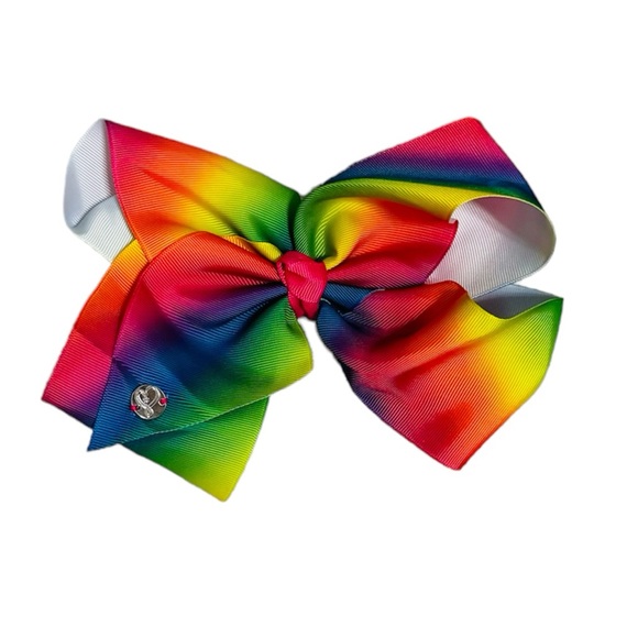 Girls Rainbow Hair Bow With Clip - Picture 1 of 2